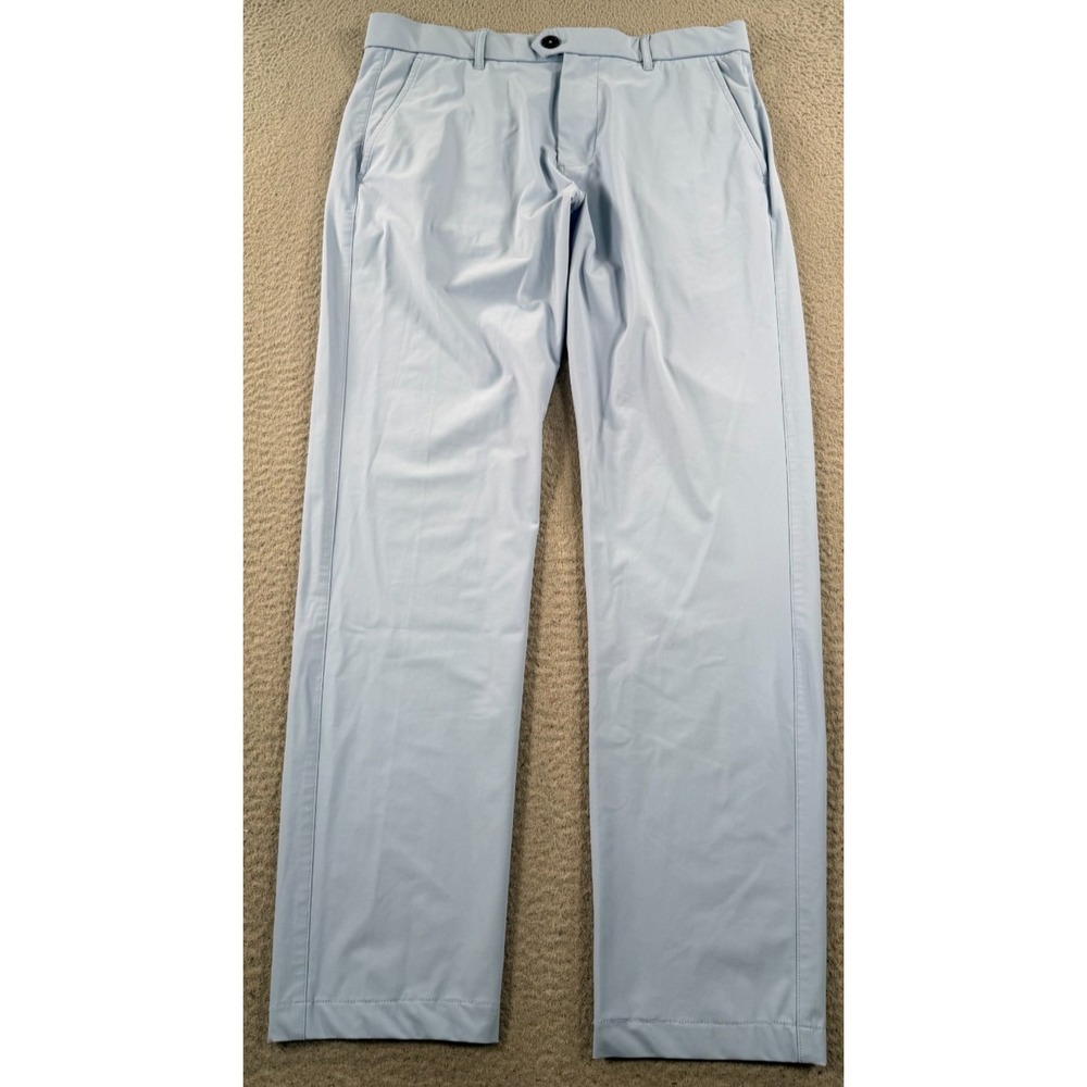 Greyson Golf Montauk Pants Mens 32x29 Blue Stretch Chino Performance Mid Rise